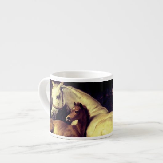 Landseer Pferde Espressotasse (Vorderseite Links)