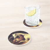 Landseer Pferde Getränkeuntersetzer (Seite)