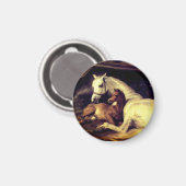 Landseer Pferde Magnet (Vorderseite/Rückseite)