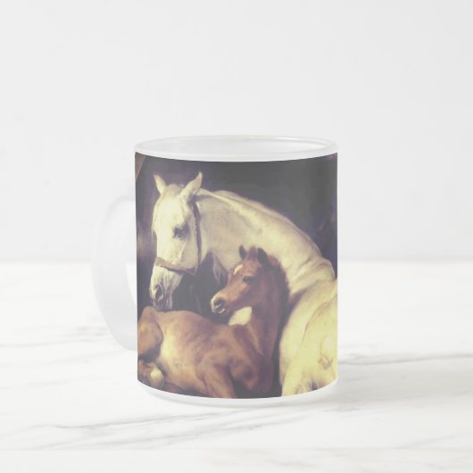 Landseer Pferde Mattglastasse (Vorderseite Links)