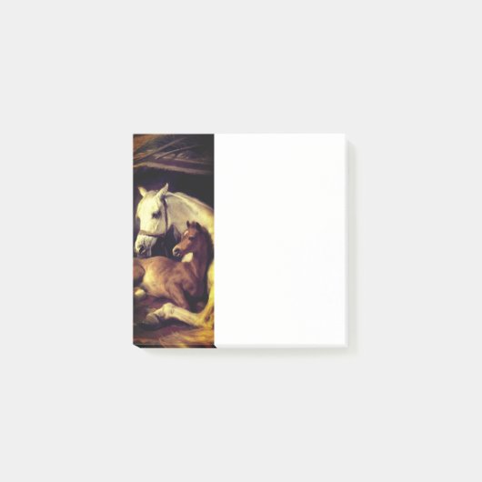 Landseer Pferde Post-it Klebezettel (Vorderseite)