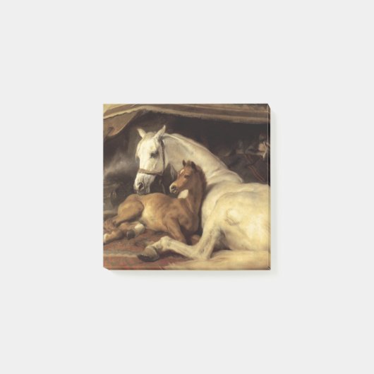 Landseer Pferde Post-it Klebezettel (Vorderseite)