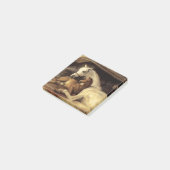 Landseer Pferde Post-it Klebezettel (angewinkelt)