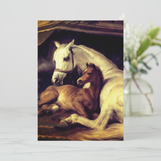 Landseer Pferde Save The Date (Stehend Vorderseite)