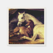 Landseer Pferde Serviette (Vorderseite)