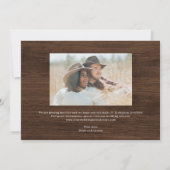 Landseitige rustikale Hochzeit Speichern Sie die D Dankeskarte (Rückseite)