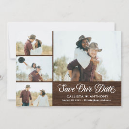 Landseitige rustikale Hochzeit Speichern Sie die D Dankeskarte