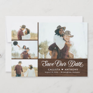 Landseitige rustikale Hochzeit Speichern Sie die D Dankeskarte