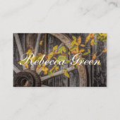 Landsitz - Rustikales Wagenrad für Western Visitenkarte (Vorderseite)