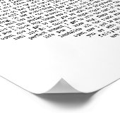 Landslide Weißes Herz Song Lyrica Kunst, Dichtung  Poster (Ecke)