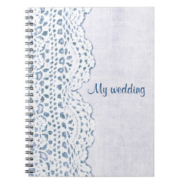 Landspitze auf Leinwand mein Hochzeitsbuch Notizblock