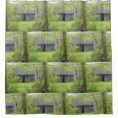 Landstall im Frühjahr Duschvorhang (Vorderseite)