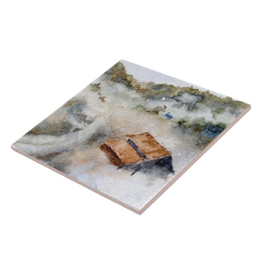 Landstall in Nebelwald Fliese (Seite)