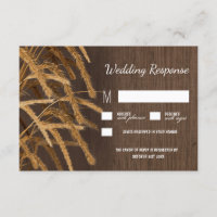 Landstall Rustic Hay Wedding RSVP Cards