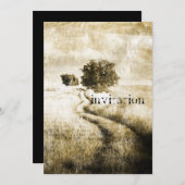 Landstraße des ländlichen Westerns Einladung (Vorne/Hinten)