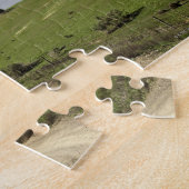 Landstraße, die zwischen Weizenfeldern twining Puzzle (Seite)