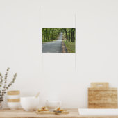 Landstraße durch die Bäume Wall Kunst. Poster (Küche)