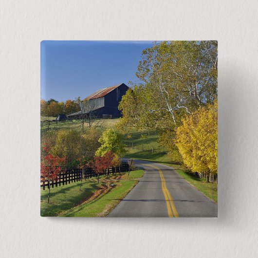 Landstraße durch die Region Bluegrass in Kentucky Button (Vorderseite)
