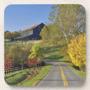 Landstraße durch die Region Bluegrass in Kentucky Getränkeuntersetzer
