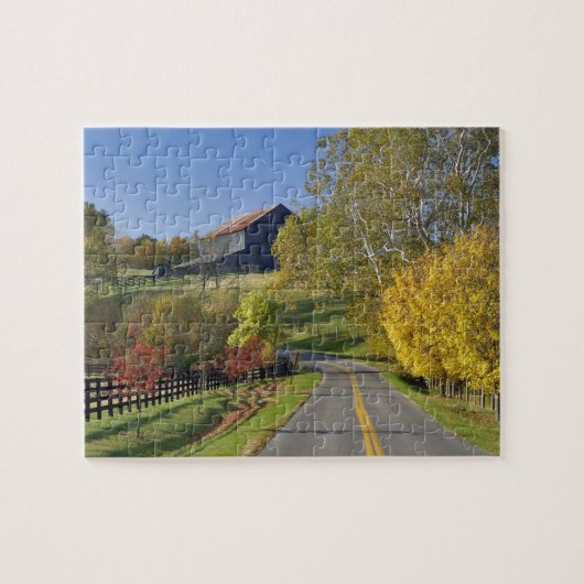 Landstraße durch die Region Bluegrass in Kentucky Puzzle (Horizontal)
