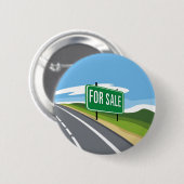 Landstraße für Verkauf Button (Vorne & Hinten)