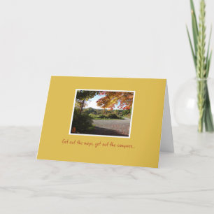 Landstraße im Herbst Happy Adoption Day Card Karte