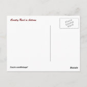 Landstraße im Herbst Postkarte (Rückseite)