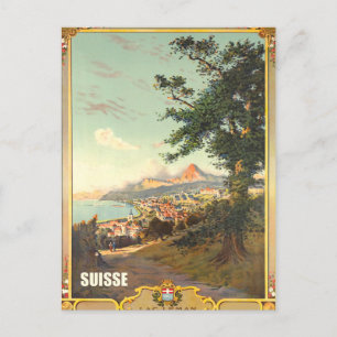 Landstraße in der Nähe von Lac Leman, Suisse Postkarte