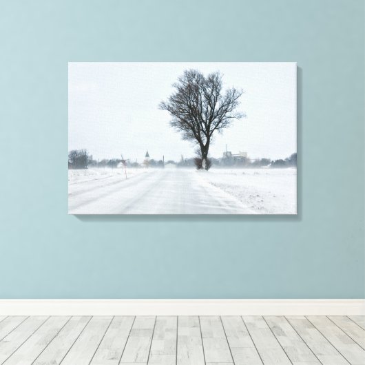 Landstraße Leinwanddruck (Insitu (Holzboden))