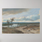 Landstraße mit Vintager Pantolmalerei Poster (Vorne)