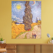 Landstraße mit Zypresse Vincent van Gogh Leinwanddruck (Insitu (Wohnzimmer))