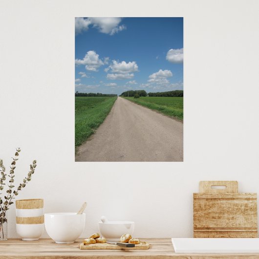 Landstraße Poster (Küche)