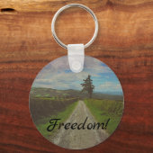 Landstraße zum Wandern Schlüsselanhänger (Vorderseite)