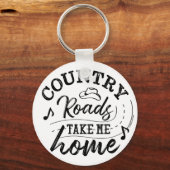 Landstraßen bringen mich Zuhause - GraphicLoveShop Schlüsselanhänger (Vorderseite)