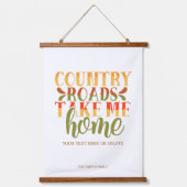 Landstraßen bringen mich Zuhause, süß und modern Wandteppich Mit Holzrahmen (Vorderseite)