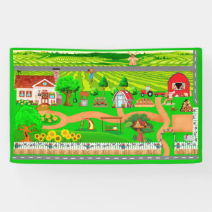 Landstraßen für Autos 3x5 Banner