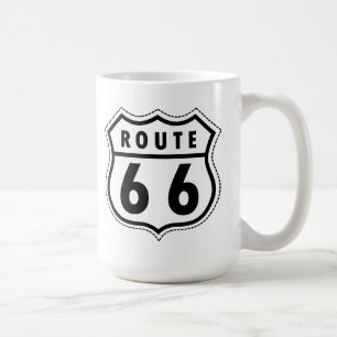Landstraßen-Logo des Weg-66 Kaffeetasse