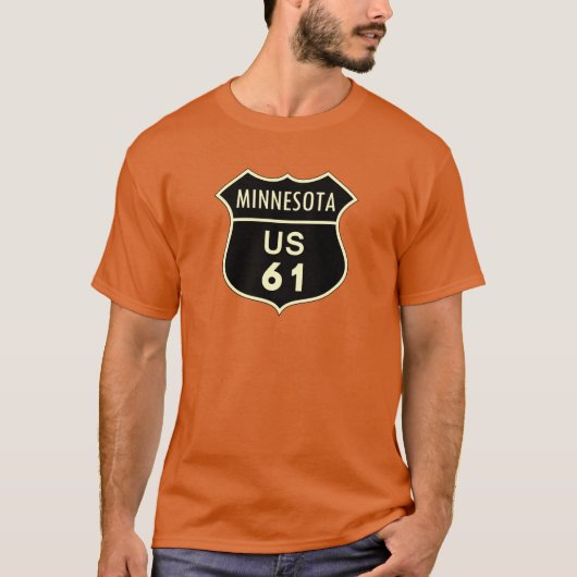 Landstraßenzeichen Minnesotas US 61 T-Shirt (Vorderseite)