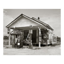 Landtankstelle, 1939. Altes Foto