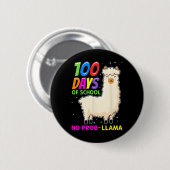 Landtiere - 100 Tage Schule Nr. Prob-Lama Button (Vorne & Hinten)