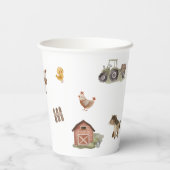 Landtiere 1. Geburtstag Party Pappbecher (Rückseite)