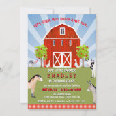 Landtiere 4. Geburtstag Einladung (Vorderseite)