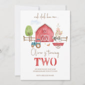 Landtiere als zweite Geburtstagseinladung angesehe Einladung (Vorderseite)