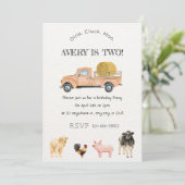 Landtiere Aquarell Geburtstagsparty Einladung (Stehend Vorderseite)