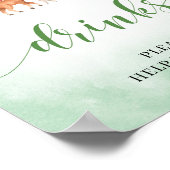 Landtiere Baby Dusche Getränke Dekorzeichen Poster (Ecke)