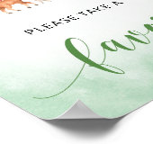 Landtiere Babydusche bevorzugen Zeichendekoration Poster (Ecke)