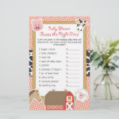 Landtiere Babydusche schätzt das Spiel zum richtig (Stehend Vorderseite)