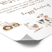 Landtiere Babydusche Schnuller Jagdspiel Poster (Ecke)