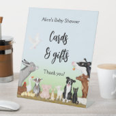 Landtiere Babyduschkarten & Geschenkzeichen Sockelschild (In Situ)