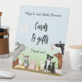 Landtiere Babyduschkarten & Geschenkzeichen Sockelschild (In Situ)